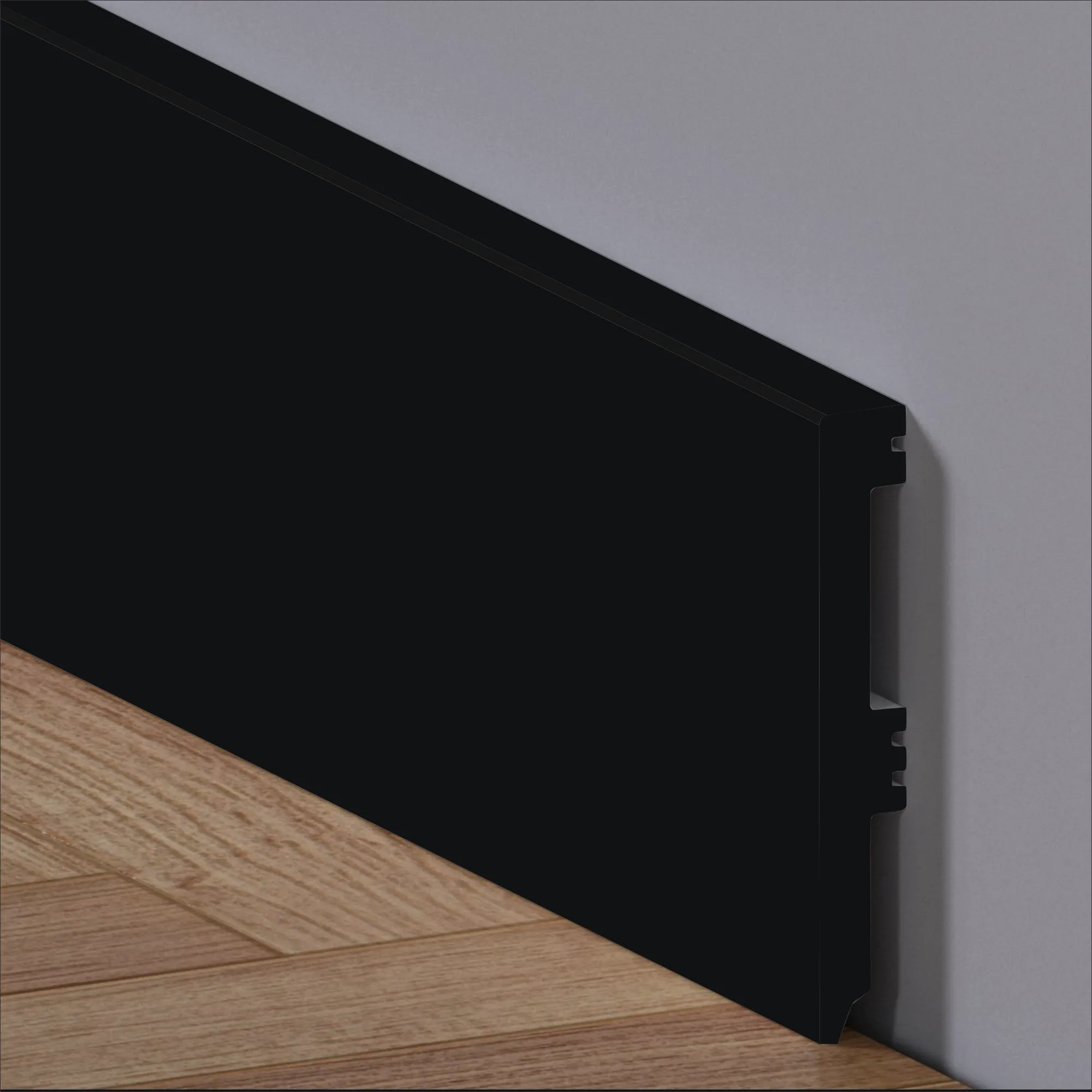 Kunststof plint model Rubin Zwart Mat